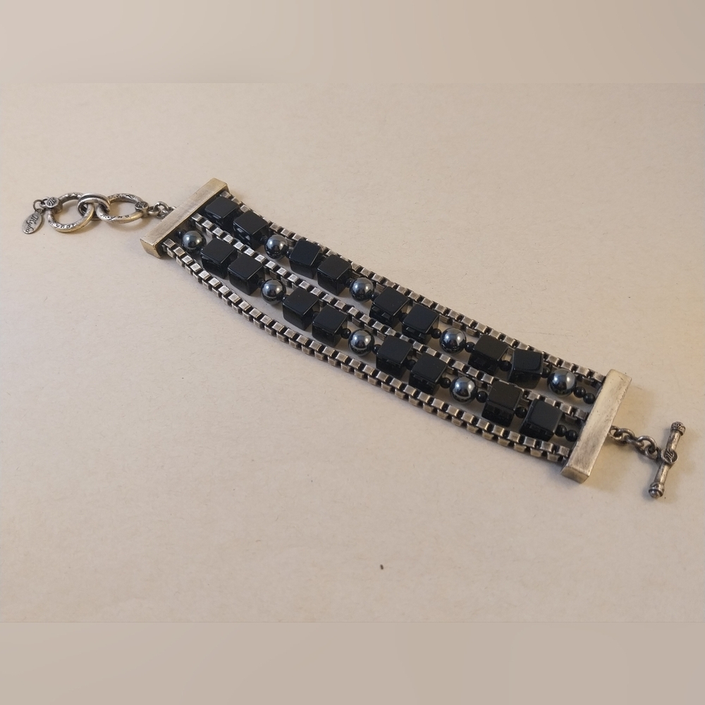 Tyra Chic Black and Silver Bracelet - Picture 12 of 13